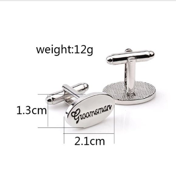 Best Man Bridal Party Cuff Links - Picture 2 of 6